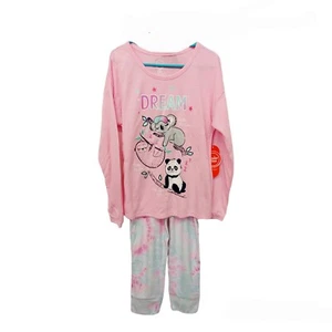 Wonder Nation Pajama Set 6/6x Girls Koala Bear Sloth DREAM Pink 2 Pieces - Picture 1 of 4