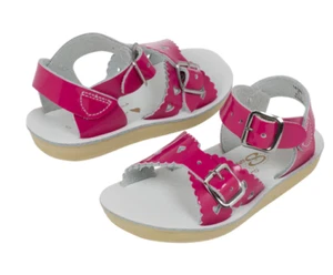 Sun-San Salt Water Sun-San Sweetheart Shiny Fuchsia Sandals  - Big Kids Size 1 - Picture 1 of 3