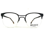 Odette Lunettes Eyeglasses Frames BRODERICK-M102 Black Round Half Rim 49-20-140