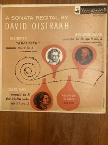 A Sonata Recital By David Oistrakh LP Mint- Mono 1st Vanguard VRS-6024 USA 1955 - Picture 1 of 5