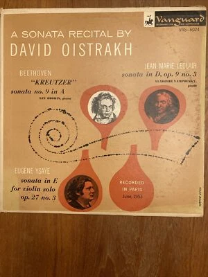 A Sonata Recital By David Oistrakh LP Mint- Mono 1st Vanguard VRS-6024 USA 1955 - Image 1 of 4
