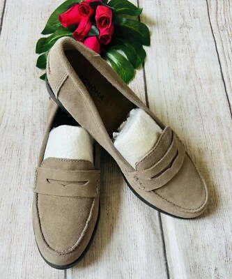 Mocasines Sonoma para mujer color topo/tostado de gamuza talla 8,5 Foto 1 de 4