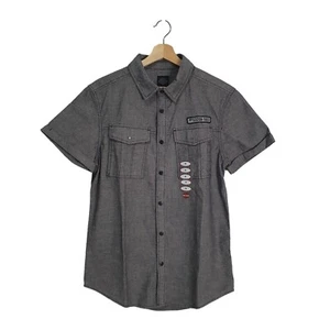 Harley Davidson Mens Size M Motorcycle Button Up Short Sleeve Collared Shirt New - Picture 1 of 11