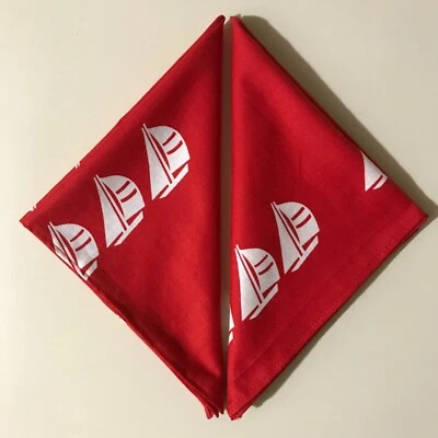 Sailing Ship Fabric Napkins Set of 2 - Image 1 of 4