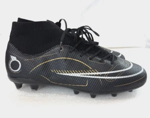 Men's Soccer Shoes High Top Soccer Cleats Black ~ Size EUR 44 US 10-10.5 ~ New - Picture 1 of 10