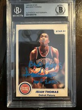 1983-84 Star #94 Isiah Thomas XRC BAS BGS Auto "True Rookie Card" ("TRC")