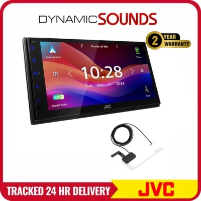 JVC KW-M595DBT 6.8” CarPlay Android Auto Mirroring DAB+ Radio Stereo + AERIAL - Image 1 of 4
