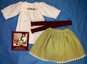 ¡RARO Traje de Cosecha American Girl Josefina con Camisa, Faja, Falda, Folleto! - Imagen 1 de 8