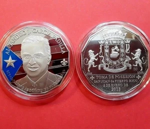 Medalla ALEJANDRO GARCIA PADILLA Coamo PUERTO RICO PPD Ficha token moneda coin - Picture 1 of 12