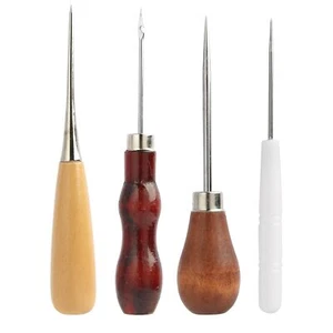 4PCS Awl Vorstecher Mit Holzgriff Locher Ahle Werkzeug Ergonomische DIY Leder... - Bild 1 von 7