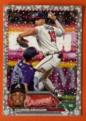 2023 Topps Holiday VAUGHN GRISSOM RC Metallic Snowflake H107 - Image 1 of 2