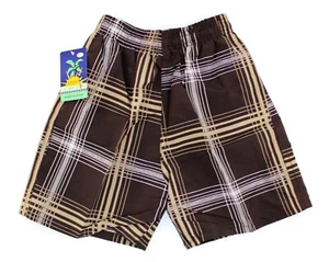 Bañador Bermuda Shorts Bañador Cuadros Marrón T. 116 - Imagen 1 de 4
