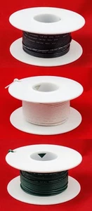 Cable de conexión 24 AWG UL1007 UL1569 NEGRO VERDE BLANCO un carrete de 50' de cada uno ¡NUEVO! - Imagen 1 de 4