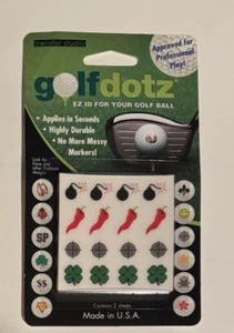 Pelota de golf Golfdotz Hot Pepper cuatro hojas trébol identificación - totalmente nueva/sellada paquete de 1 - Imagen 1 de 2