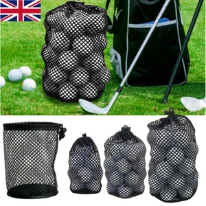 Carrying Mesh Net Bag Golf Ball Bag Golf Balls Pouch Storage Bag Golf Pouch UK - Picture 1 of 15
