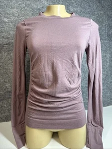 Athleta Women’s Pink Long Sleeve Stretchy Shirt with Thumb Holes Size S - Picture 1 of 6