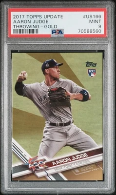2017 Topps Update Aaron Judge RC #US166 Throwing Gold /2017 PSA 9 - Image 1 of 2