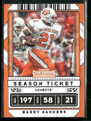 2020 Panini Contenders Draft Picks #9 Barry Sanders - Image 1 of 2