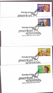 American Scientists, 4 FDCs, No Cachet Uncacheted, 4224-4227, Hubble Cori + - Picture 1 of 1