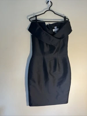 Vestido de noche saks five avenue 8 Catherine Regehn tafetán hasta la rodilla Foto 1 de 4