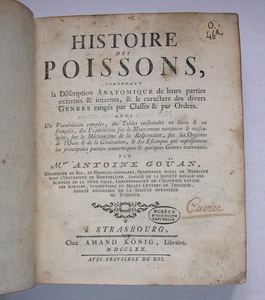 Histoire des Poissons 1770. Exemplaire ayant appartenu à Valencienne & CUVIER. - Picture 1 of 4
