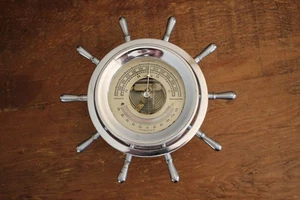Vintage Chelsea Boston Nautical Ships Wheel Bell Barometer - Picture 1 of 10