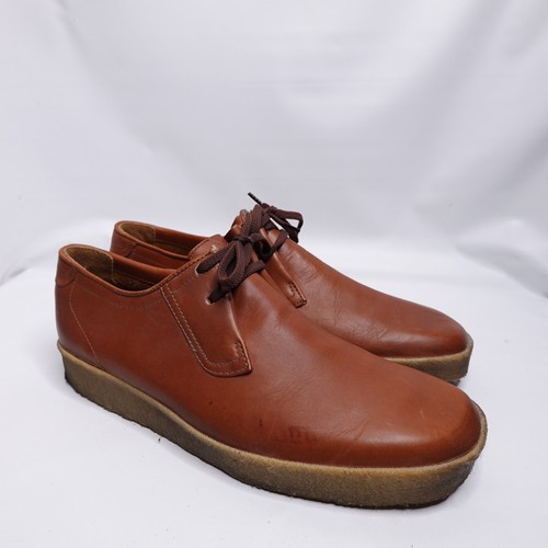 Mocassino vintage Clarks Wallabees pelle liscia punta liscia 10 5 made in Ireland