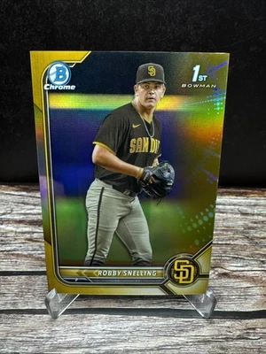 2022 Bowman Draft Robby Snelling Gold Chrome Refractor /50 #BDC-82 (RC) - Image 1 of 4