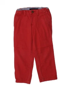 TOMMY HILFIGER Girls Straight Chino Trousers 2-3 Years W18 L16 Red Cotton BB52 - Picture 1 of 3