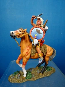 king &country TRW063(P)  54mm Red stripe Cheyenne warrior mtd charging MIB oop - Picture 1 of 5