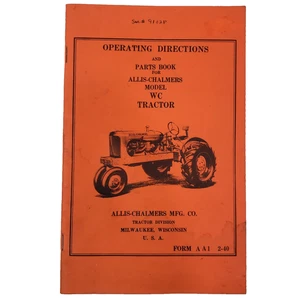 Allis Chalmers Modell WC Traktor Teilebuch Betriebsanleitung Oldtimer Form AA1 - Bild 1 von 18