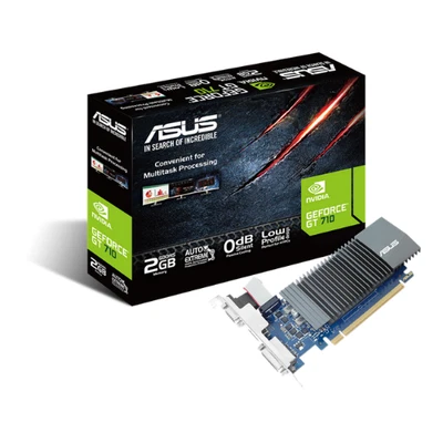 ASUS Video Card GT710 SL 2GD5 BRK EVO VGA DVI HDMI GDDR5 LP 90YV0ALA-M0NA00 - Image 1 of 3
