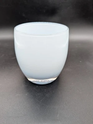 Glassybaby Blown Glass "Cashmere" Votive Holder Soft Blue Color - Image 1 of 4