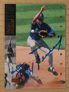 AUTOGRAPHED - Felix Fermin Upper Deck #389 Seattle Mariners 1994 - Picture 1 of 2