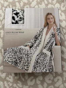 NEU Premier Komfort Kuschelig Plüsch Schnee Leopard Halstuch mit übergroßen Taschen - Bild 1 von 4