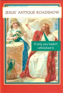 Open Christmas Greeting Card Merry Happy Funny Rude Jesus Humorous Joke Humour - Picture 1 of 4