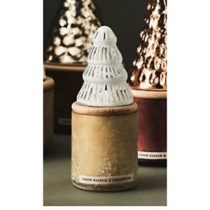 Set of 2 Anthropologie Forest Glass Candle Small Balsam and Cedarwood Holiday - Picture 1 of 5