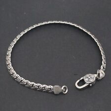 Solid 925 Sterling Silver Chain 5mm Carved Curb Cuban Link Bracelet 15-16g