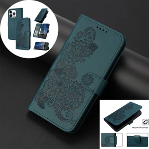 For iPhone 16 15 14 Plus 13 Pro Flip Leather Wallet Case Magnetic Slim Cover - Picture 1 of 19