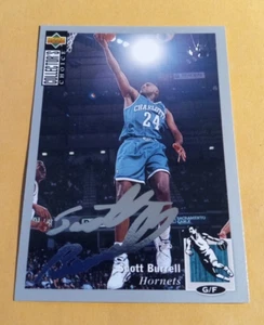 Tarjeta de firma plateada Scott Burrell Upper Deck Collectors Choice 1994-95 #58 - Imagen 1 de 2