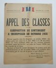Appel Des Classes 1935 Affiche Originale