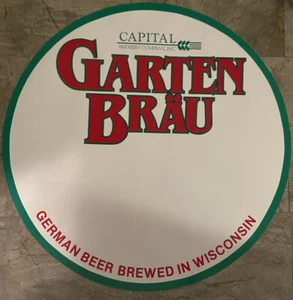 Capital Brewery Company GARTEN BRÄU Poster 22"" Deutsches Bier Wisconsin gebraut - Bild 1 von 2