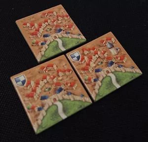 Carcassonne | 3 Large City With Road Landscape Tiles | Official Game Pieces - Picture 1 of 3