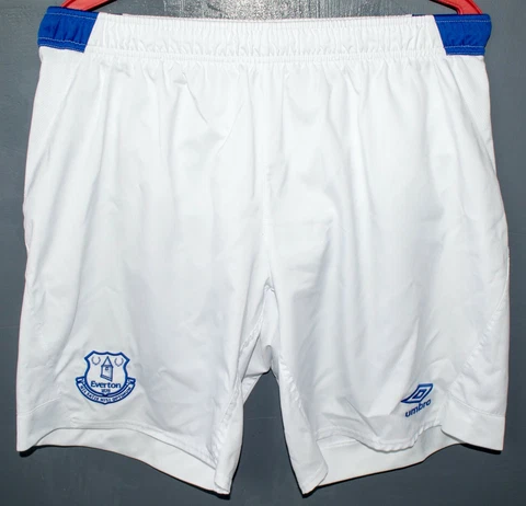 Everton Shorts Pants Football Soccer Mens White Umbro Size Adult L Cover