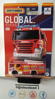 Matchbox serie Global Scania P 360 camion dei pompieri (NP50) - Immagine 1 di 2