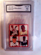 J.Palmer, W.Mays, C.Ripken, E.Banks 1995 JSW 4 In 1 # NNO / Red GMA Gem Mint 10
