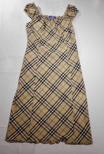 Abito da donna beige Burberry Blue Label taglia 38 colore modello a scacchi nuovo