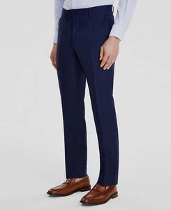 Tommy Hilfiger Men's Blue Solid Modern Fit Linen Dress Pants Size 33W 30L - Picture 1 of 1