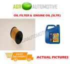 DIESEL OIL FILTER + FS PD 5W40 ENGINE OIL FOR FIAT BRAVO 1.6 120 BHP 2008-