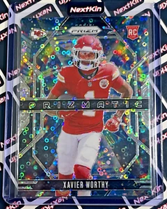 2024 Panini Prizm Xavier Worthy Prizmatic RC No Huddle Rookie 14 Chiefs - Foto 1 di 2